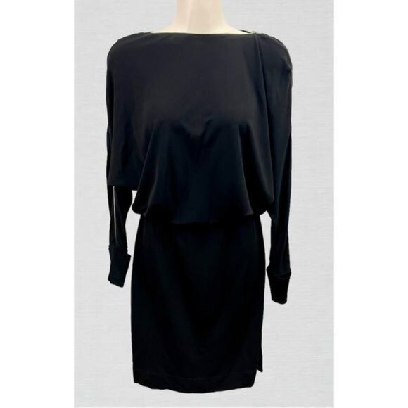 L'Agence Little Black Dress Slinky ZipperNeckline Adjustable Size 2 - Picture 8 of 8